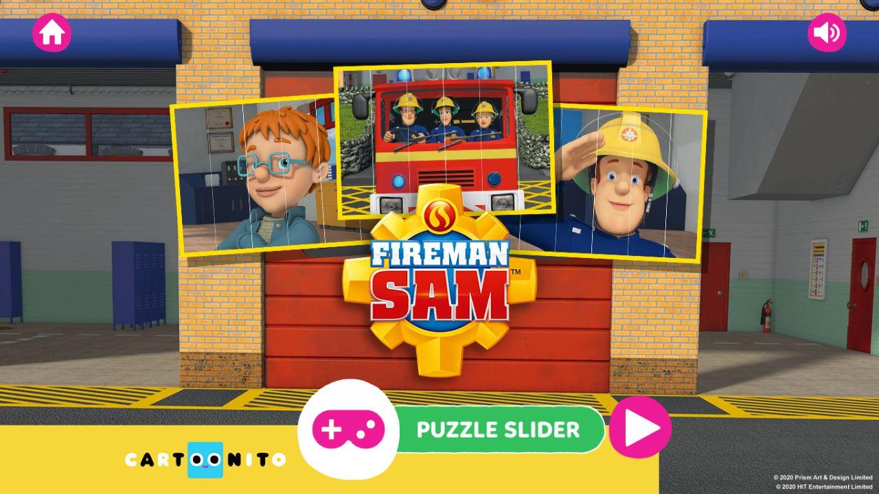 Fireman Sam Puzzle Slider Online
